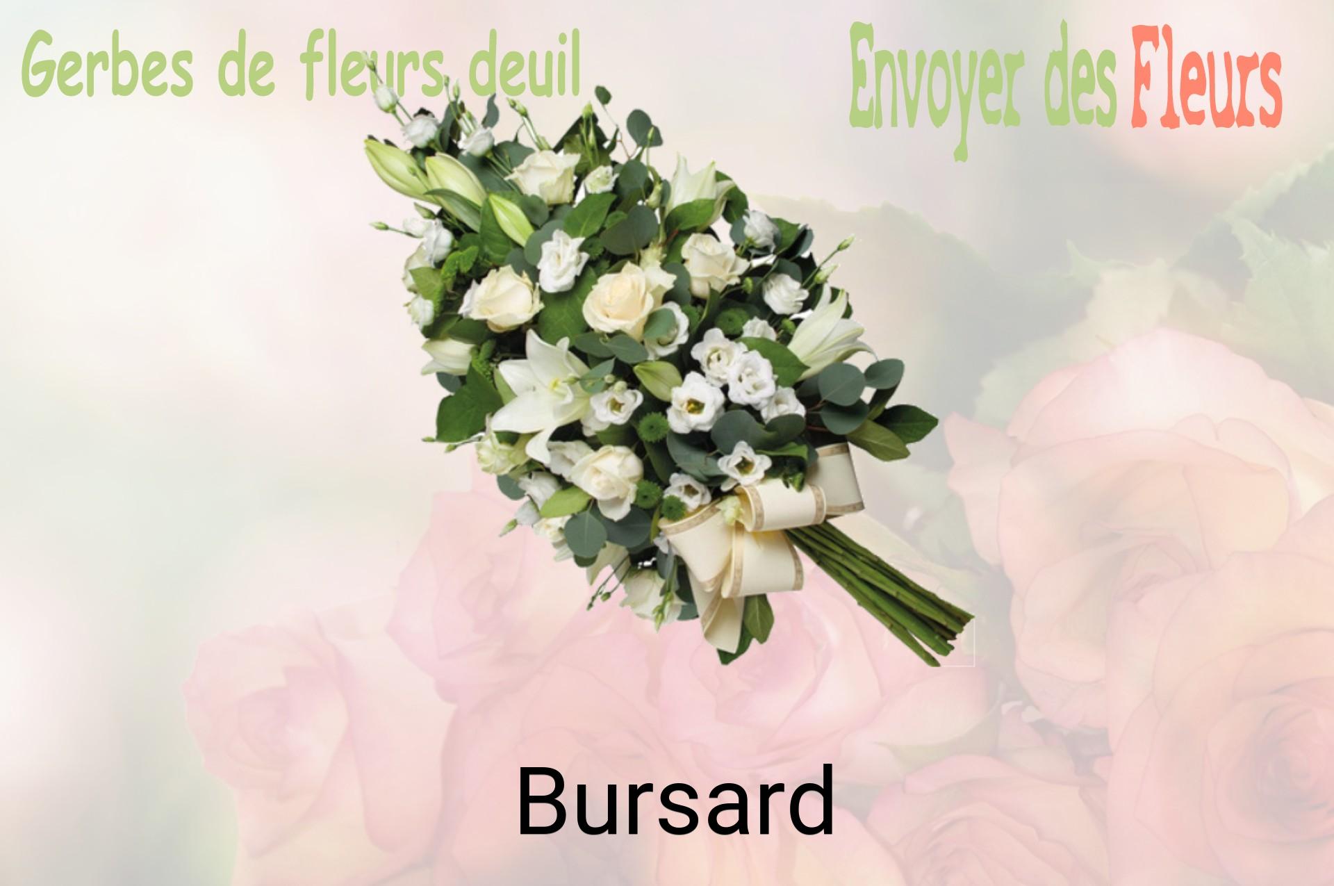 Gerbe de fleurs de deuil livrée à Bursard